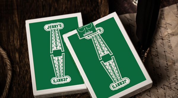 Jerry's Nugget Marked Monotone Playing Cards (#Seals)[Icy Blue, Atomic Red, Felt Green]